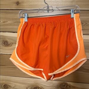 Nike dri-fit orange running shorts, size M